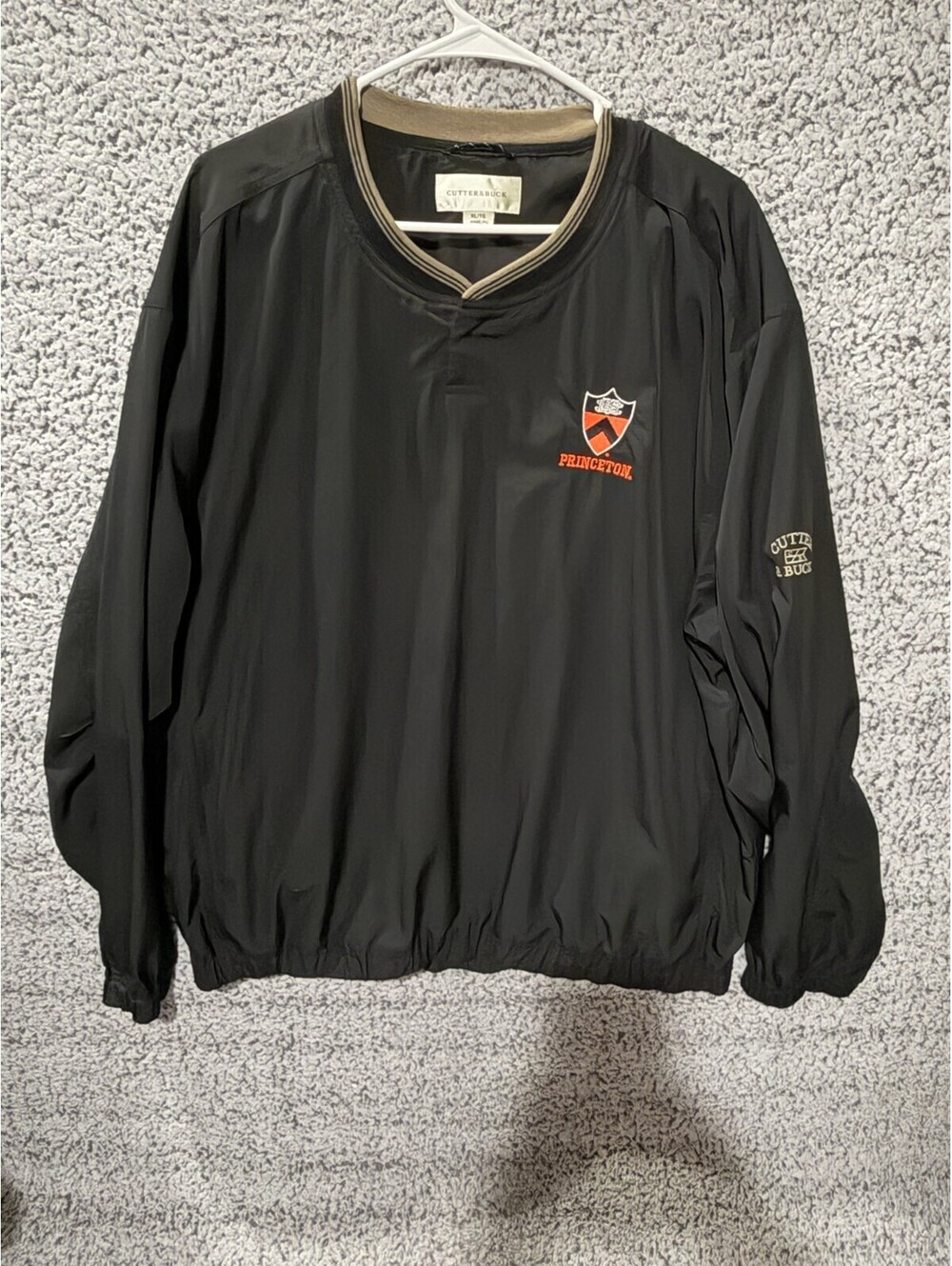 Cutter & Buck Princeton University Tigers Pullover Windbreaker Jacket XL/TG Blac